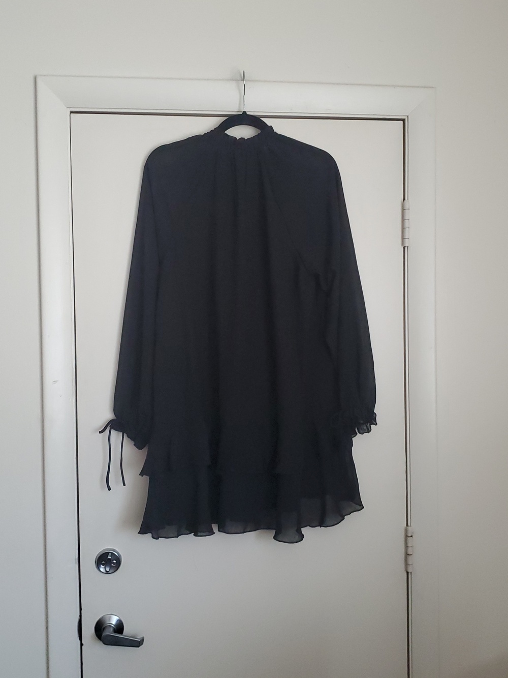 *NWT* THIRTY/ THIRTY L ABlack Ruffle Long Sleeve Tunic Dress - Picture 9 of 13